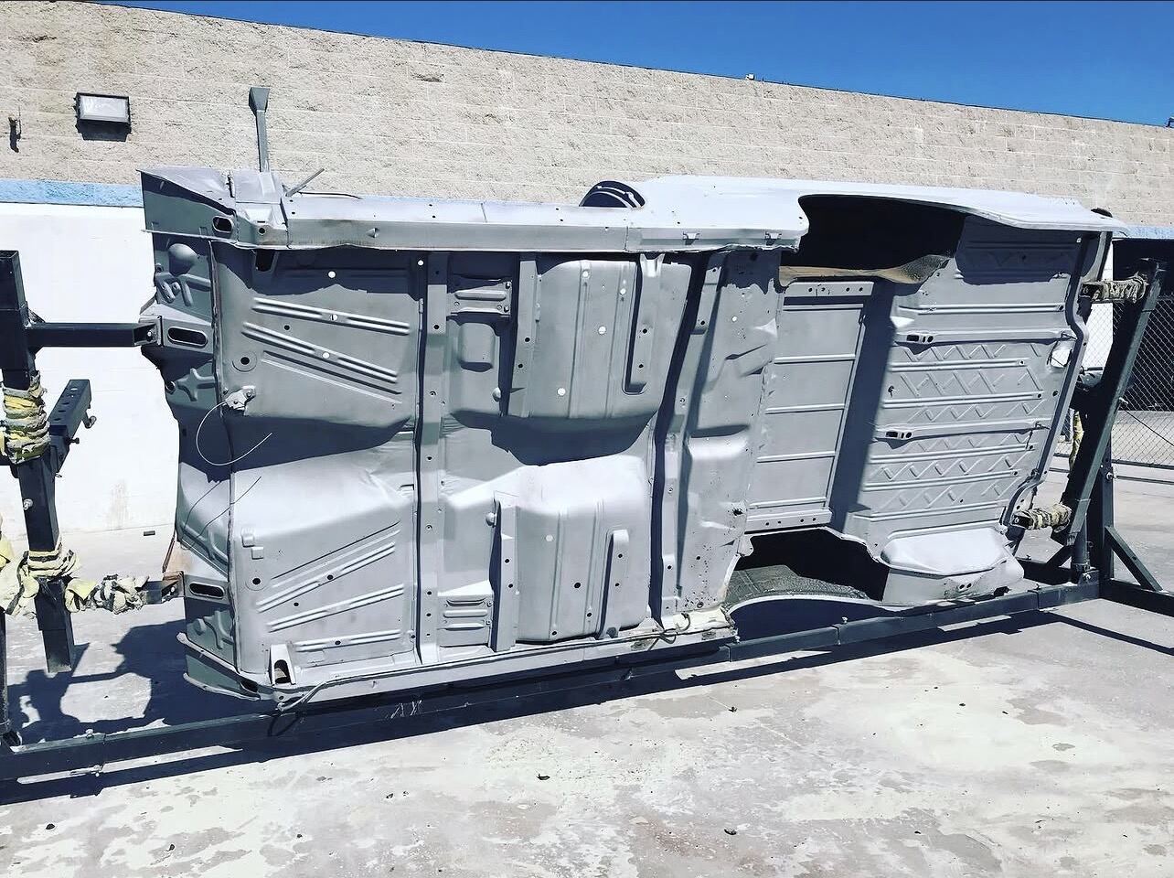 Same cab floor and underside blasted clean to bare metal